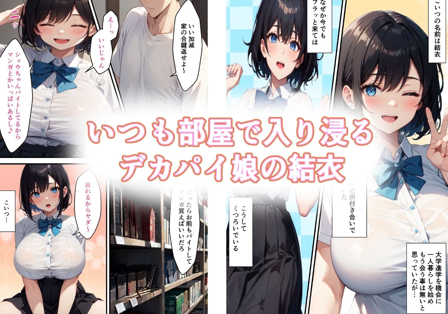 部屋に入り浸るデカ乳娘とHする話 サンプル 1