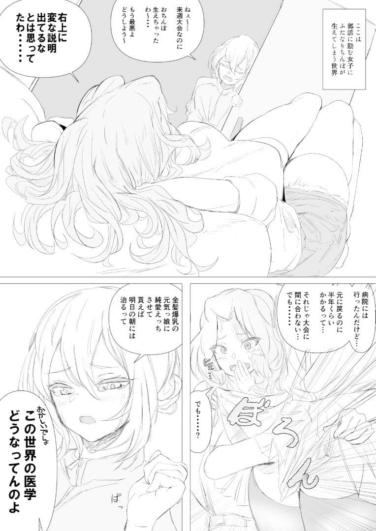 ふたなりになった友達♀を着衣パイズリしちゃう本1 サンプル 1