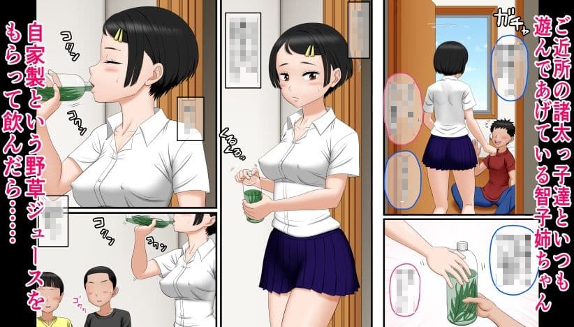 キメセク？調教〜智子姉ちゃんが「ご近所の諸太の間で有名なおねいちゃん♪」になった時の話〜の動く漫画と動かない漫画セット サンプル 1
