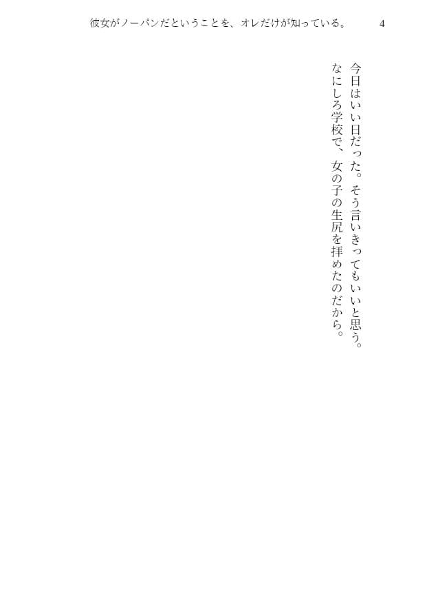 彼女がノーパンだということを、オレだけが知っている。 サンプル 1
