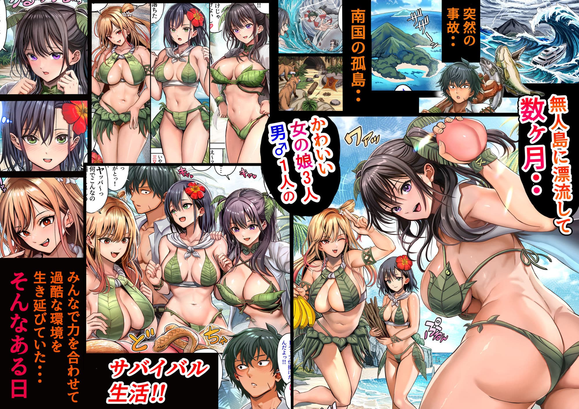 無人島遭難ハーレム サンプル 1