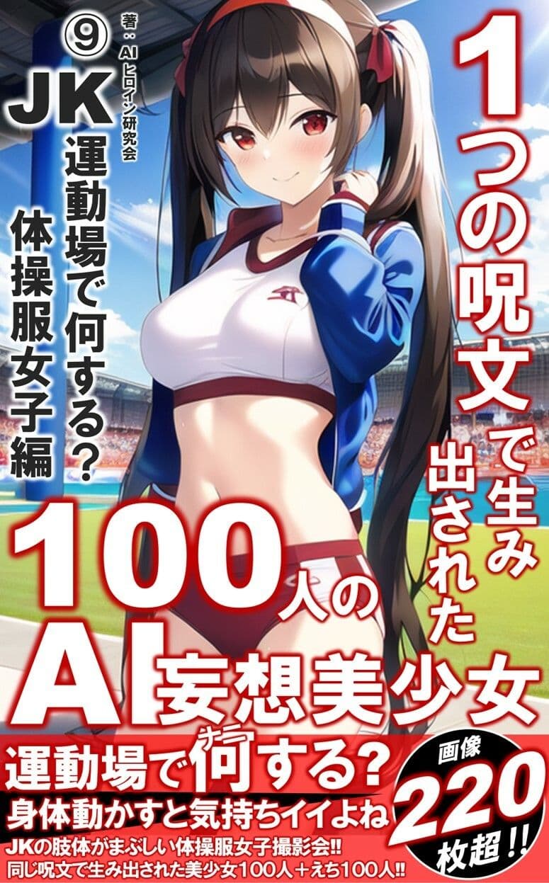 1つの呪文で生み出された100人のAI妄想美少女-9【運動場で何（ナニ）する？ 体操服女子編】 サンプル 1
