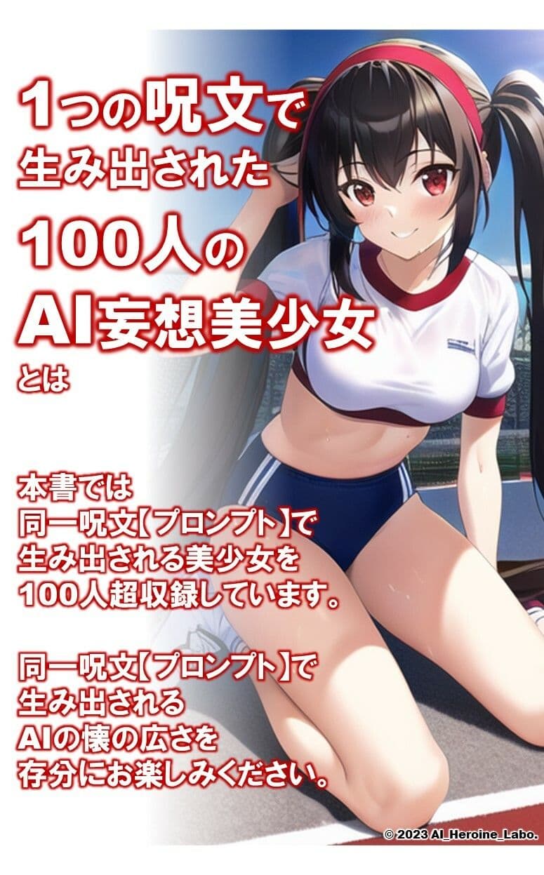 1つの呪文で生み出された100人のAI妄想美少女-9【運動場で何（ナニ）する？ 体操服女子編】 サンプル 2