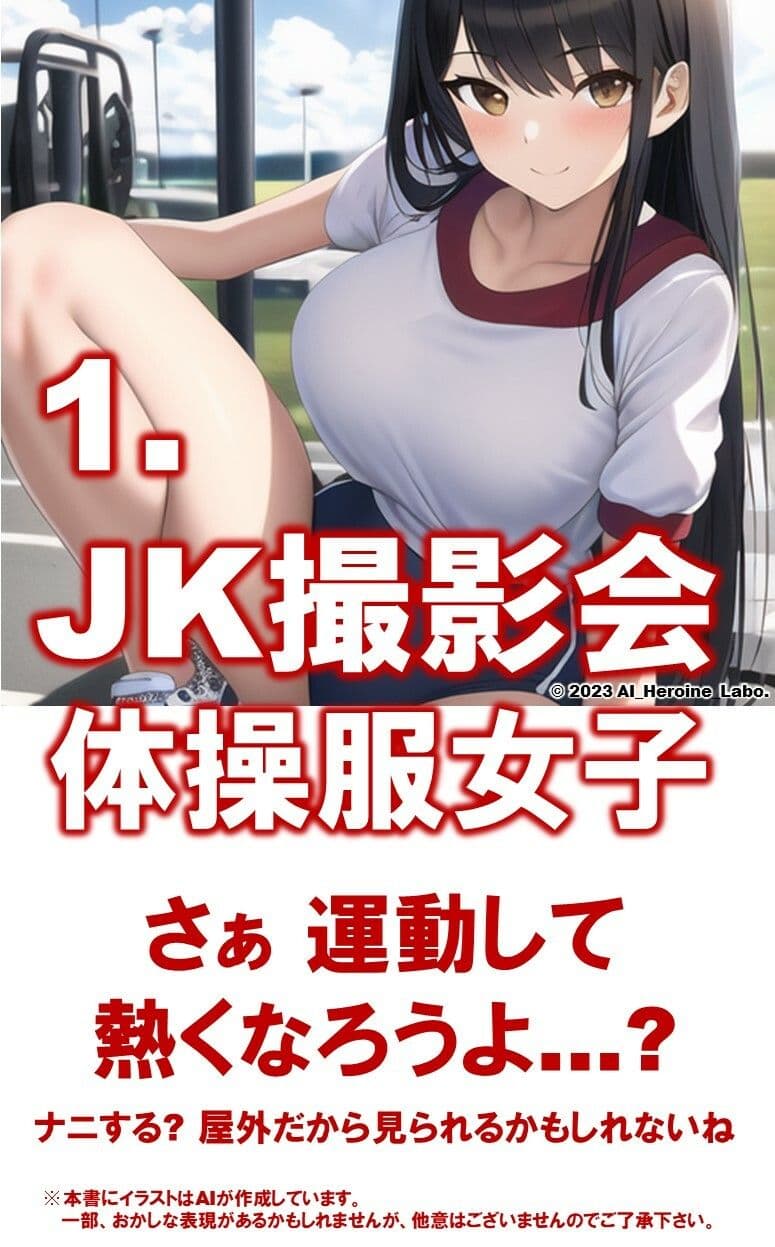 1つの呪文で生み出された100人のAI妄想美少女-9【運動場で何（ナニ）する？ 体操服女子編】 サンプル 3