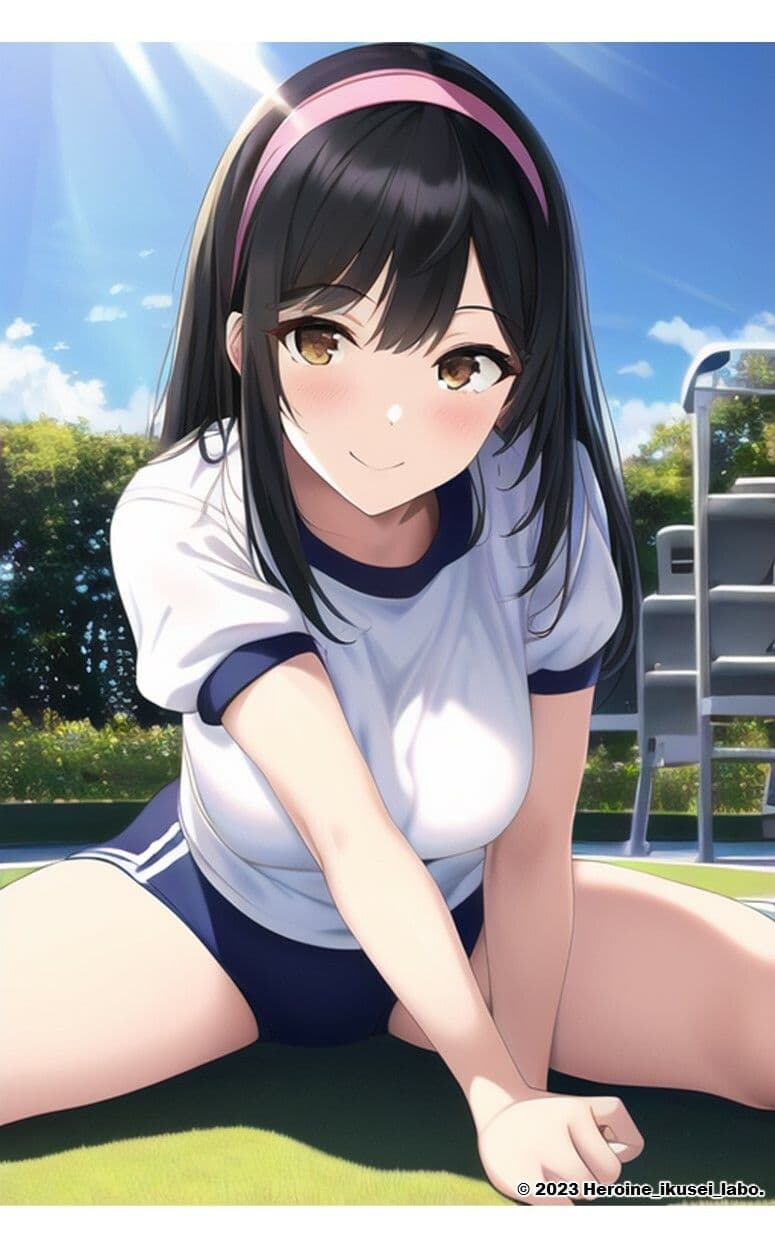 1つの呪文で生み出された100人のAI妄想美少女-9【運動場で何（ナニ）する？ 体操服女子編】 サンプル 4