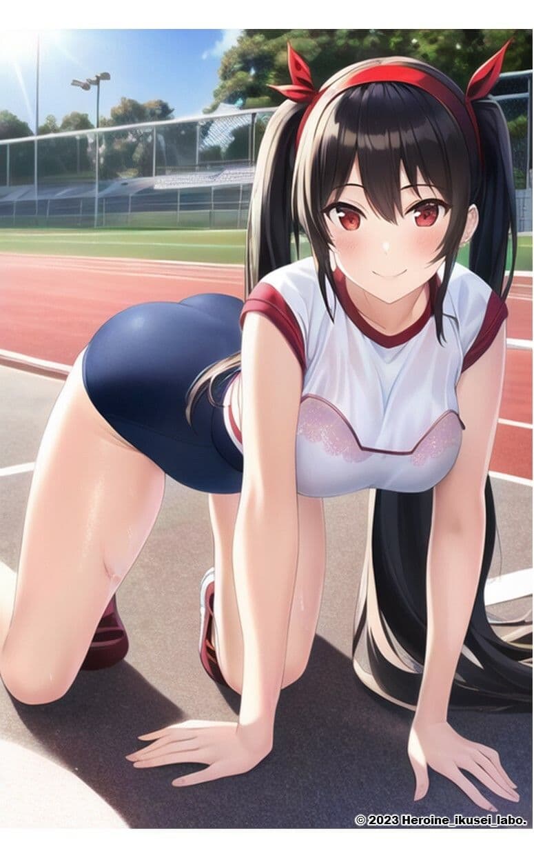 1つの呪文で生み出された100人のAI妄想美少女-9【運動場で何（ナニ）する？ 体操服女子編】 サンプル 9