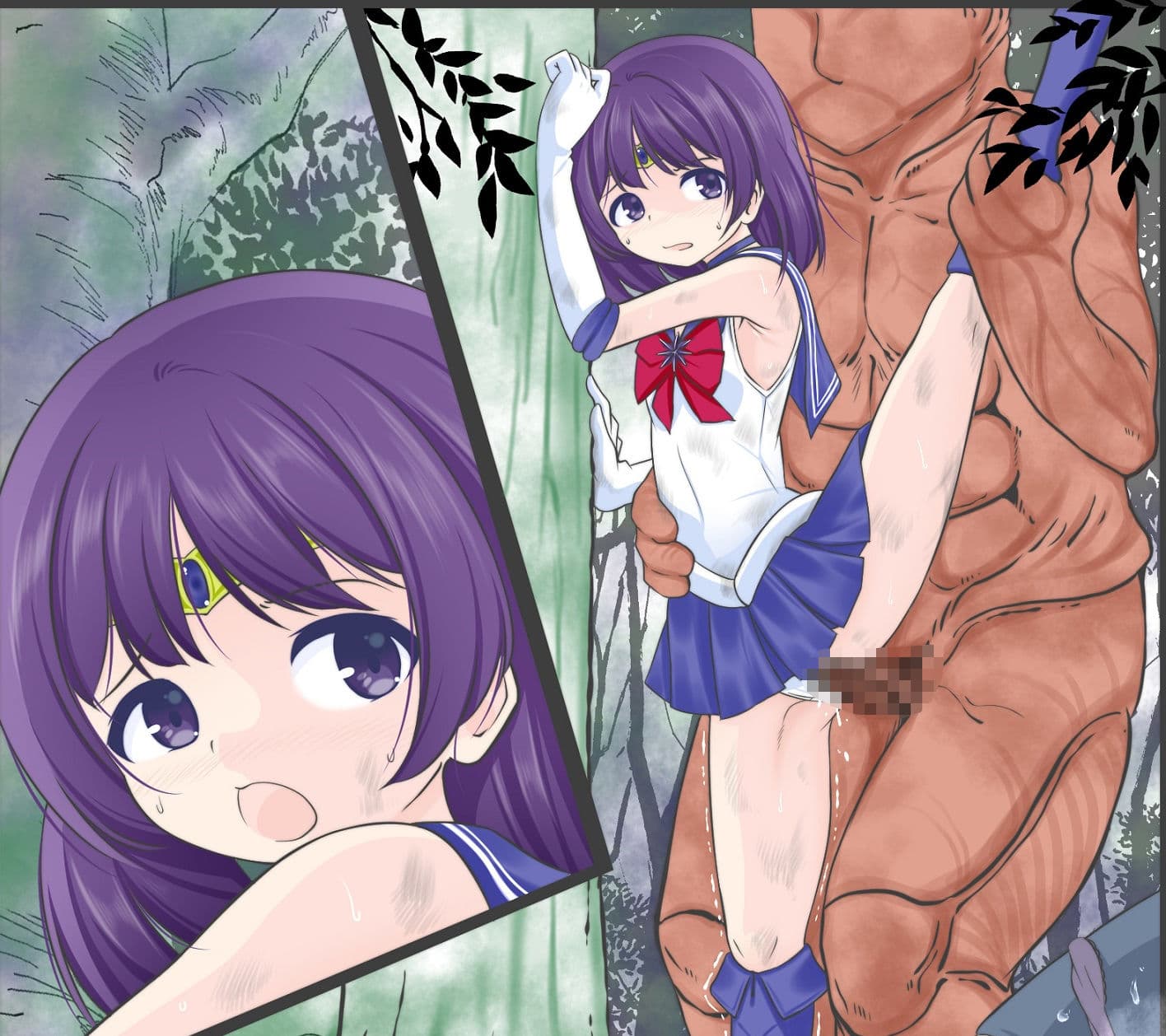 レ●プされた女の子を助けられず隣でI字挿入で自分もレ●プされるセーラ〇サターン サンプル 2