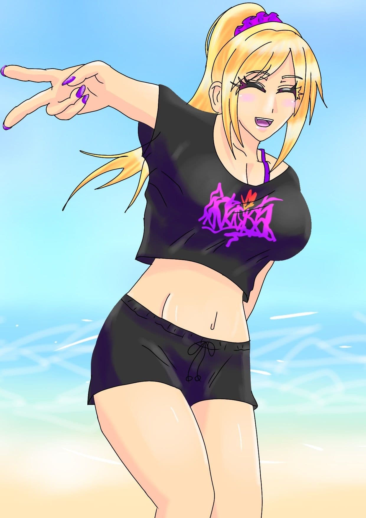 ビーチギャル4人時間停止姦(Beach Gal 4People Time Stop R●●e) サンプル 4