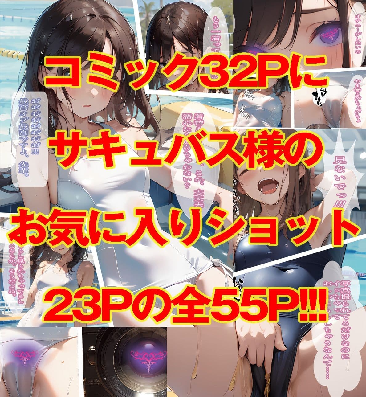 憧れの先輩とスク水でえっち サンプル 4