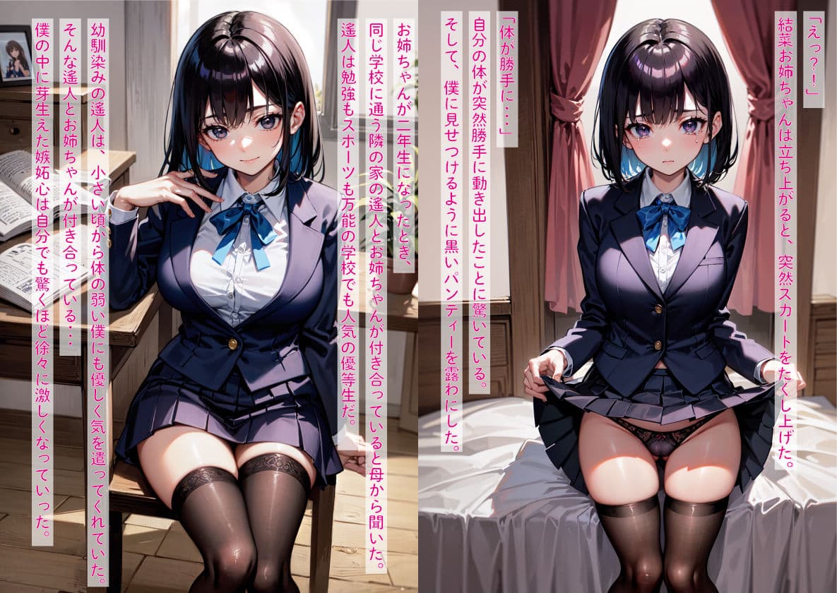 【1＋2 お得セット】［NTR］大好きな姉が隣に住む幼馴染みと恋仲になったので、嫉妬した僕が異能力で寝取った話 サンプル 3