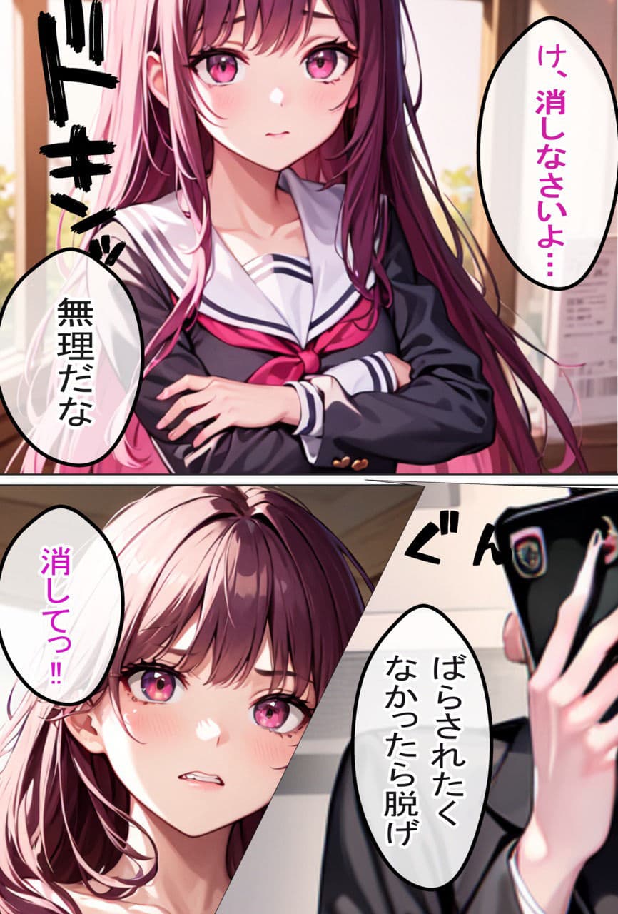 巨乳ギャルJKの教え子を角オナ画像で脅してSEXしてやった サンプル 7