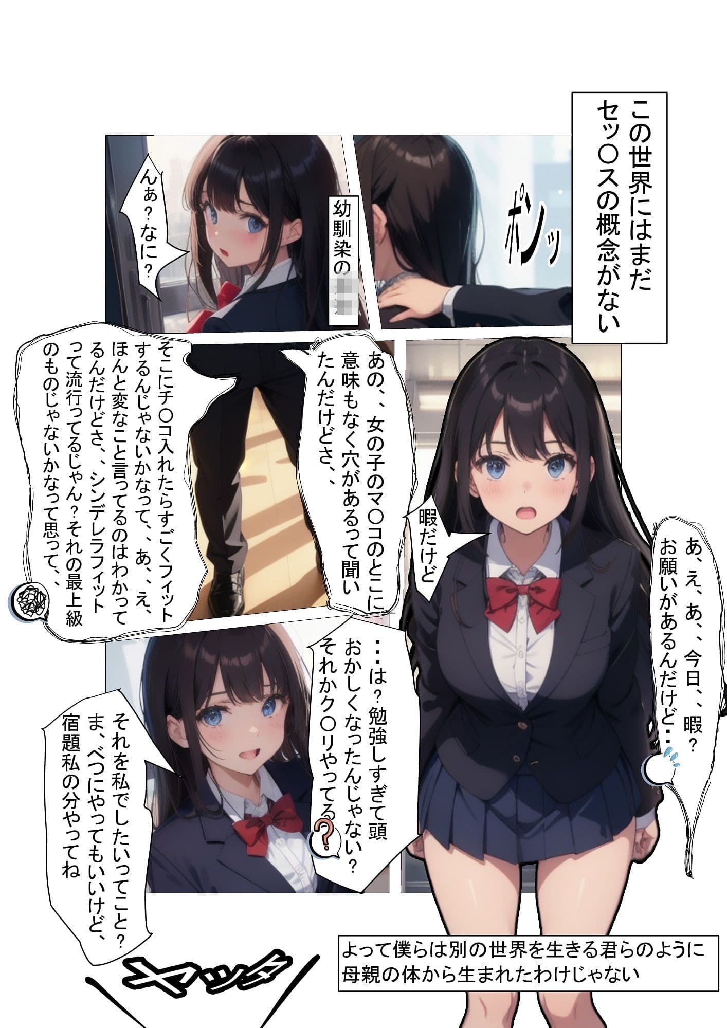 セッ〇スが生まれた日 〜 セッ〇スの概念がない世界でやりまくったら、腹の中から人間が出てきて、政府も医者も大騒動〜 非転生version 第1話 サンプル 2