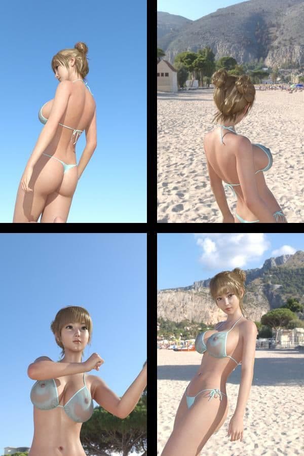 【＋All】『理想の彼女を3DCGで作ります』から生まれたバーチャルアイドル「一ノ瀬廻里（いちのせめぐり）」のグラドル撮影風写真集:Gradol_89 サンプル 1