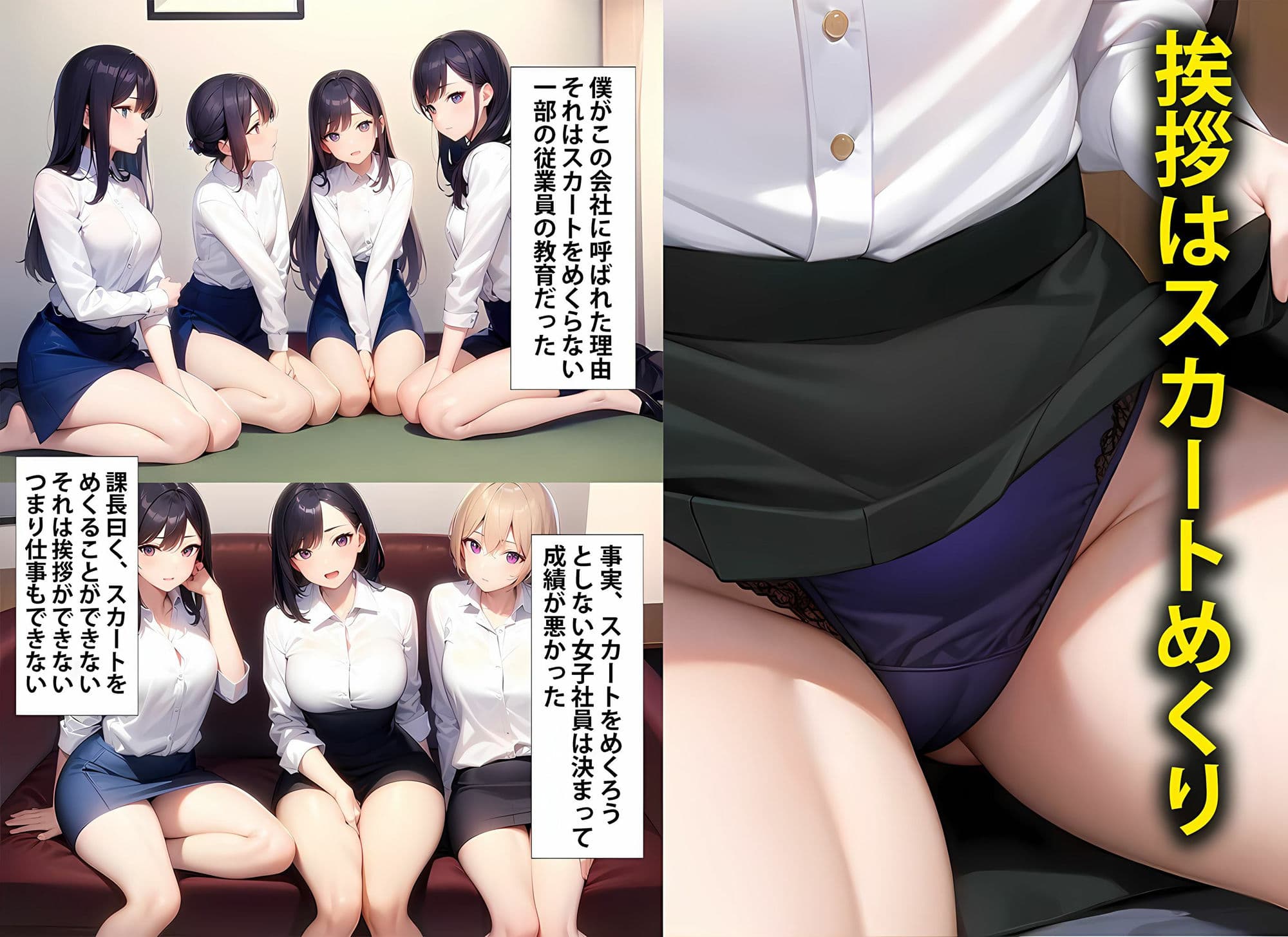 【驚愕】前編後編セット 僕の働いている会社のOL女子社員達はパンチラ見せて成績上げてくるのでガチで不思議 特典パワーアップ！ サンプル 2