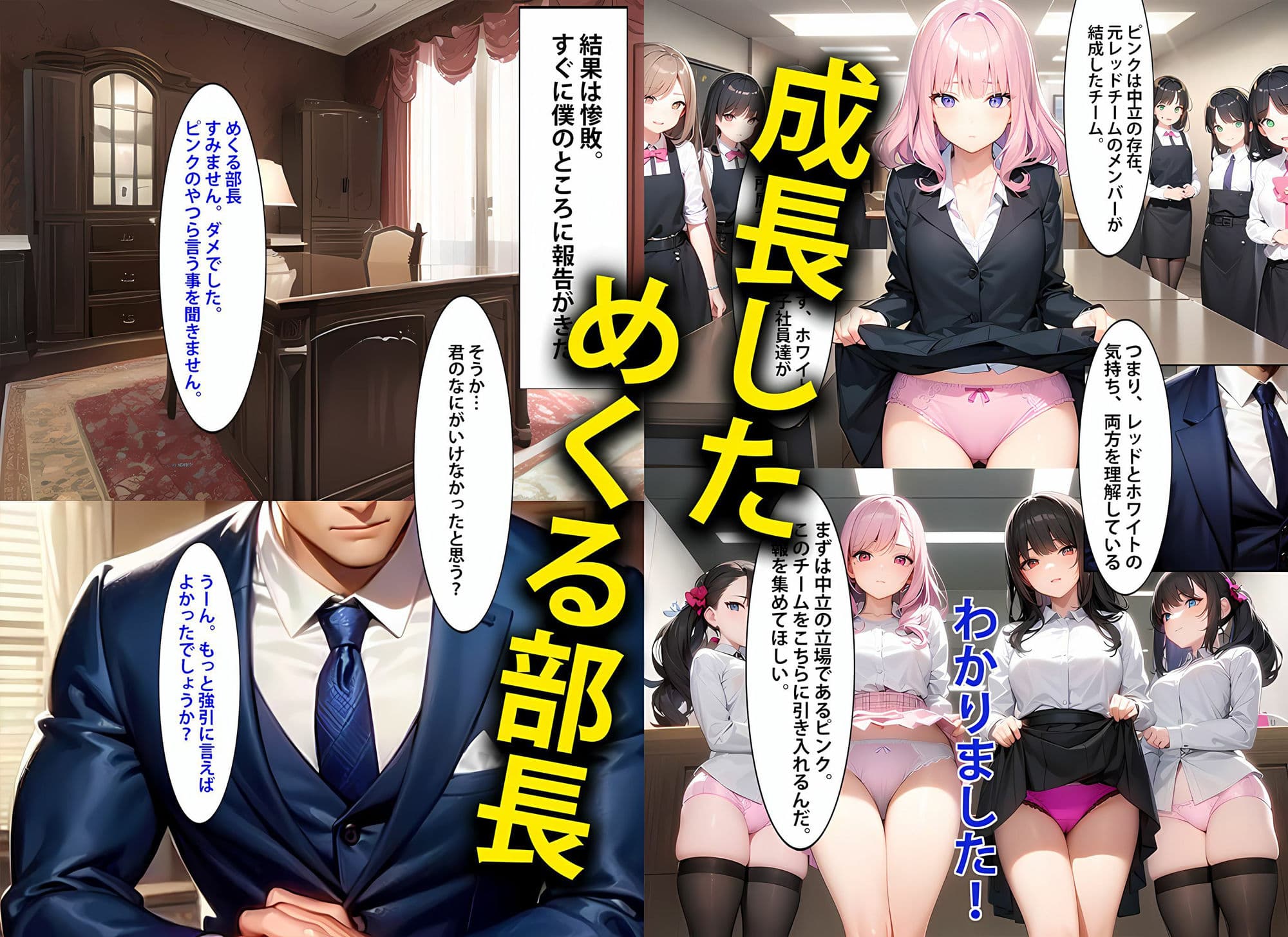 【驚愕】前編後編セット 僕の働いている会社のOL女子社員達はパンチラ見せて成績上げてくるのでガチで不思議 特典パワーアップ！ サンプル 7