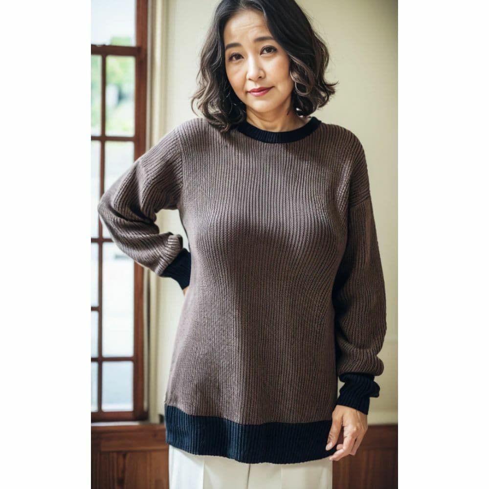 セーターを着た巨乳熟女 サンプル 6