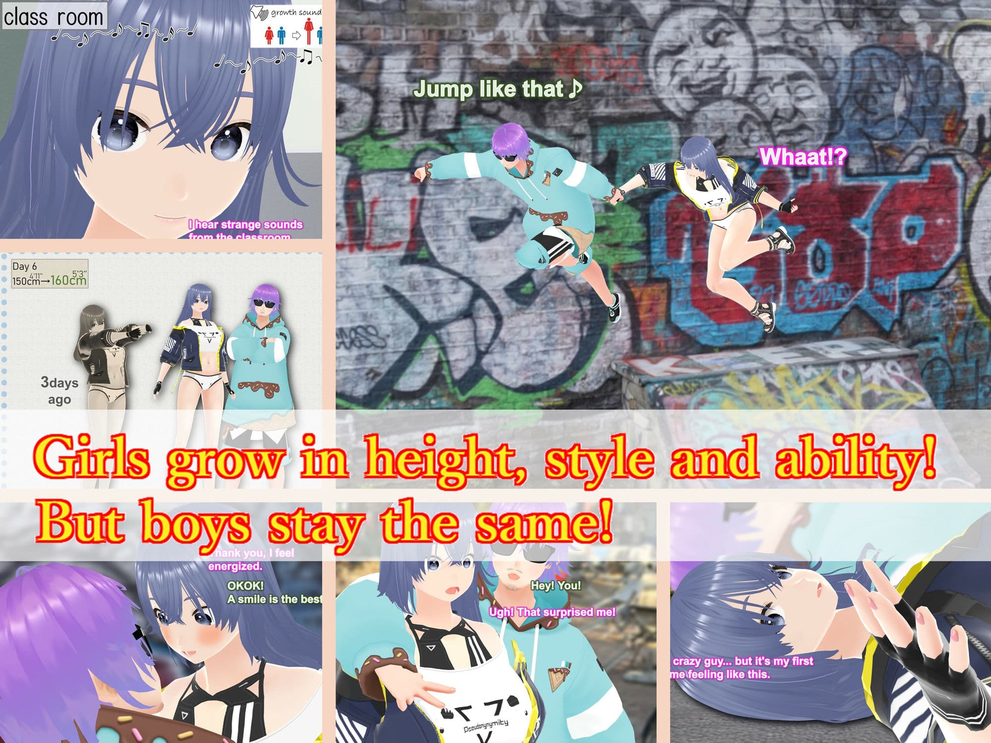 Outgrowing only girls， Overtake boys， Growth sound street culture Arc サンプル 1