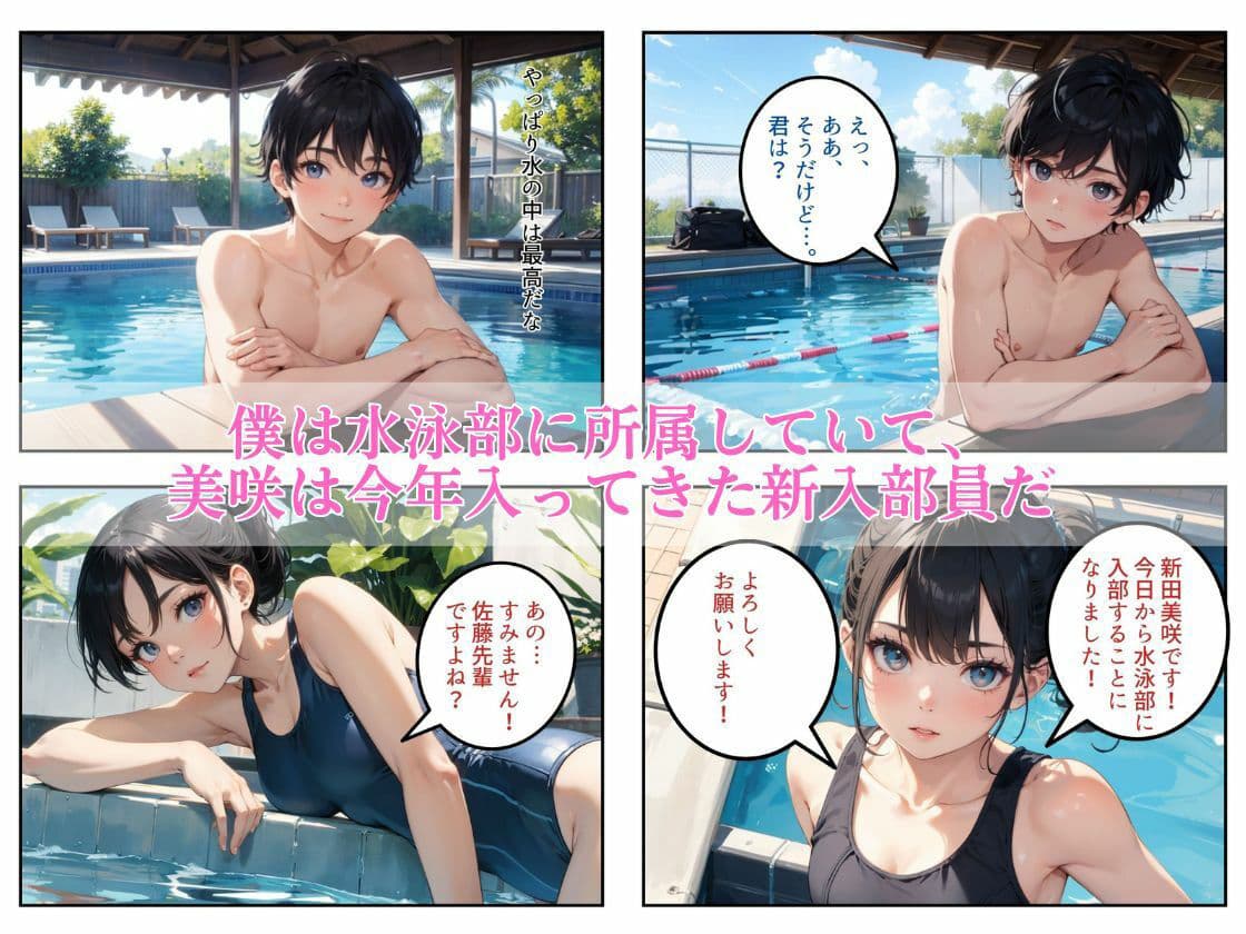 水泳部後輩とぐっちょぐちょスク水セックス サンプル 1