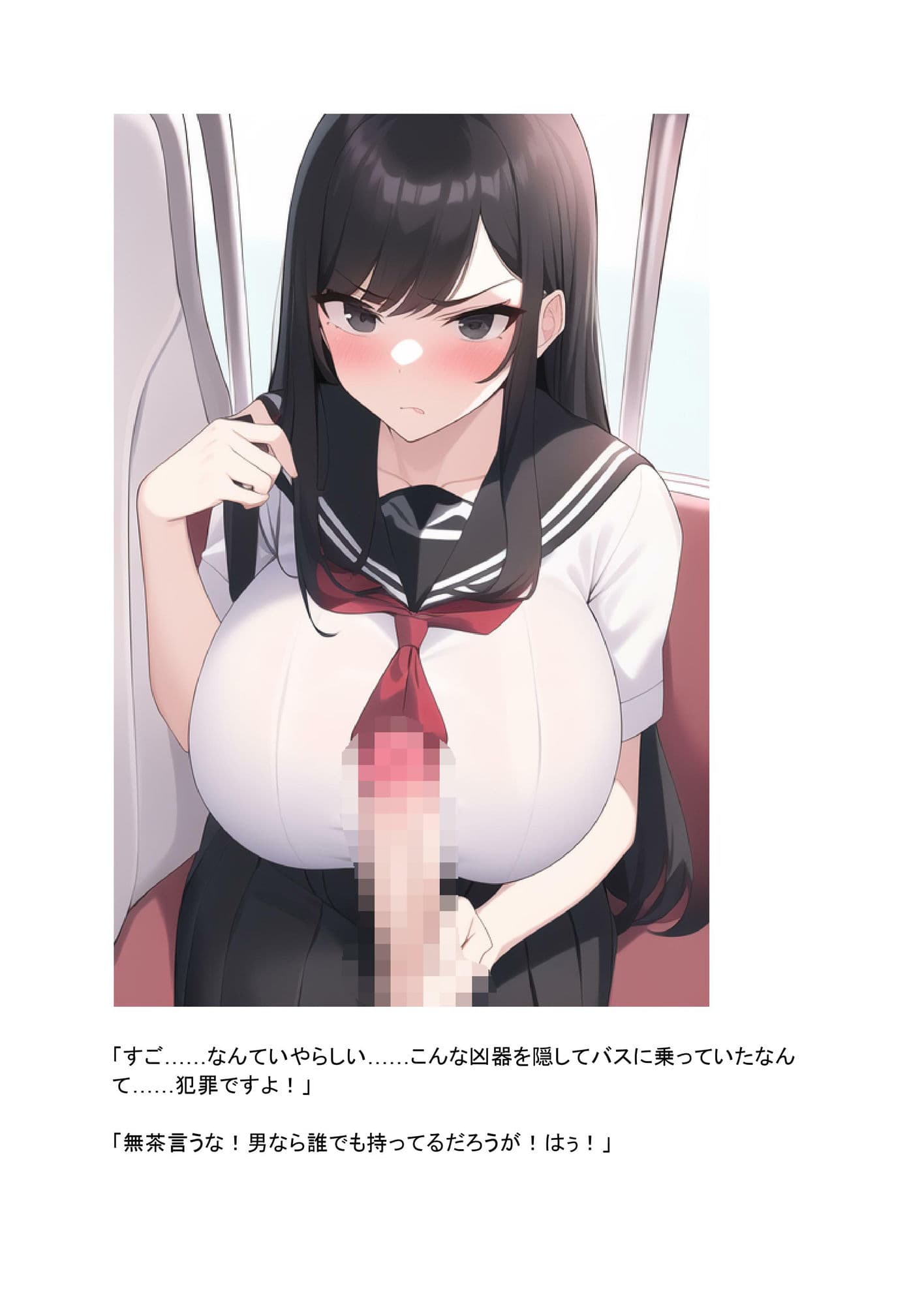 通勤中のバスに乗り込んできたギャルと委員長にからまれて搾精される話。 サンプル 6