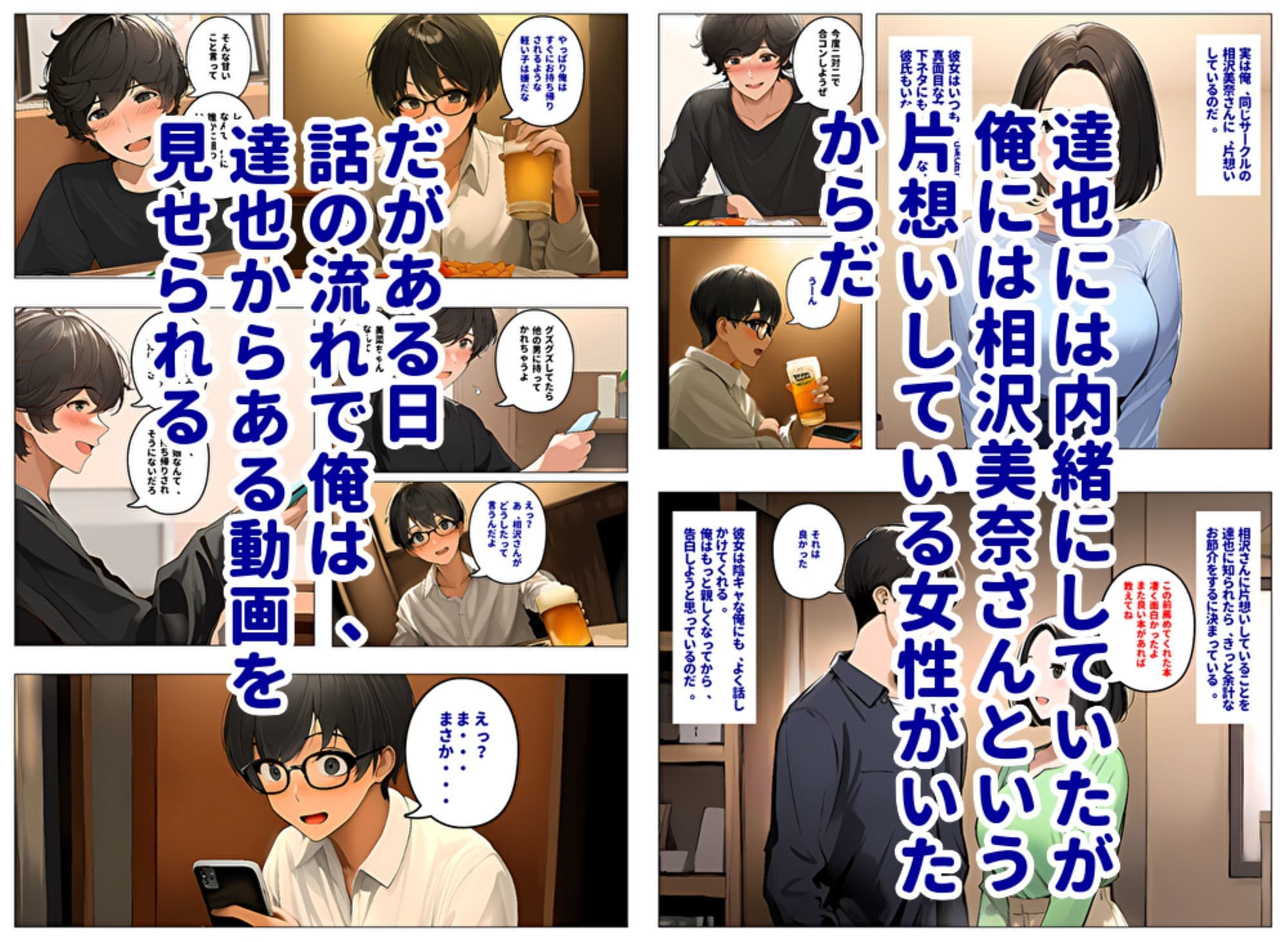 親友のセフレセックス動画に、片想い中の清楚系彼女が出てきた件 サンプル 4