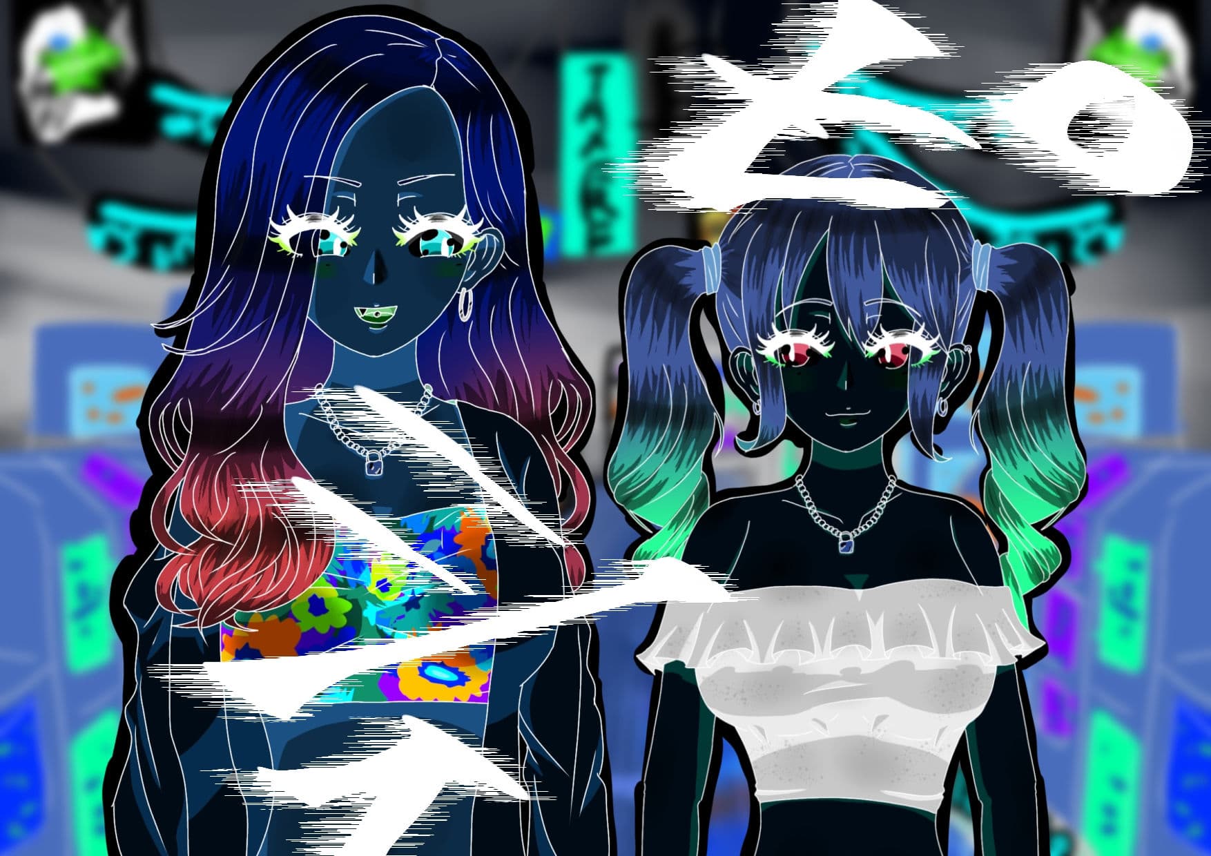 ギャル3人時間停止強●【レズ】 サンプル 2