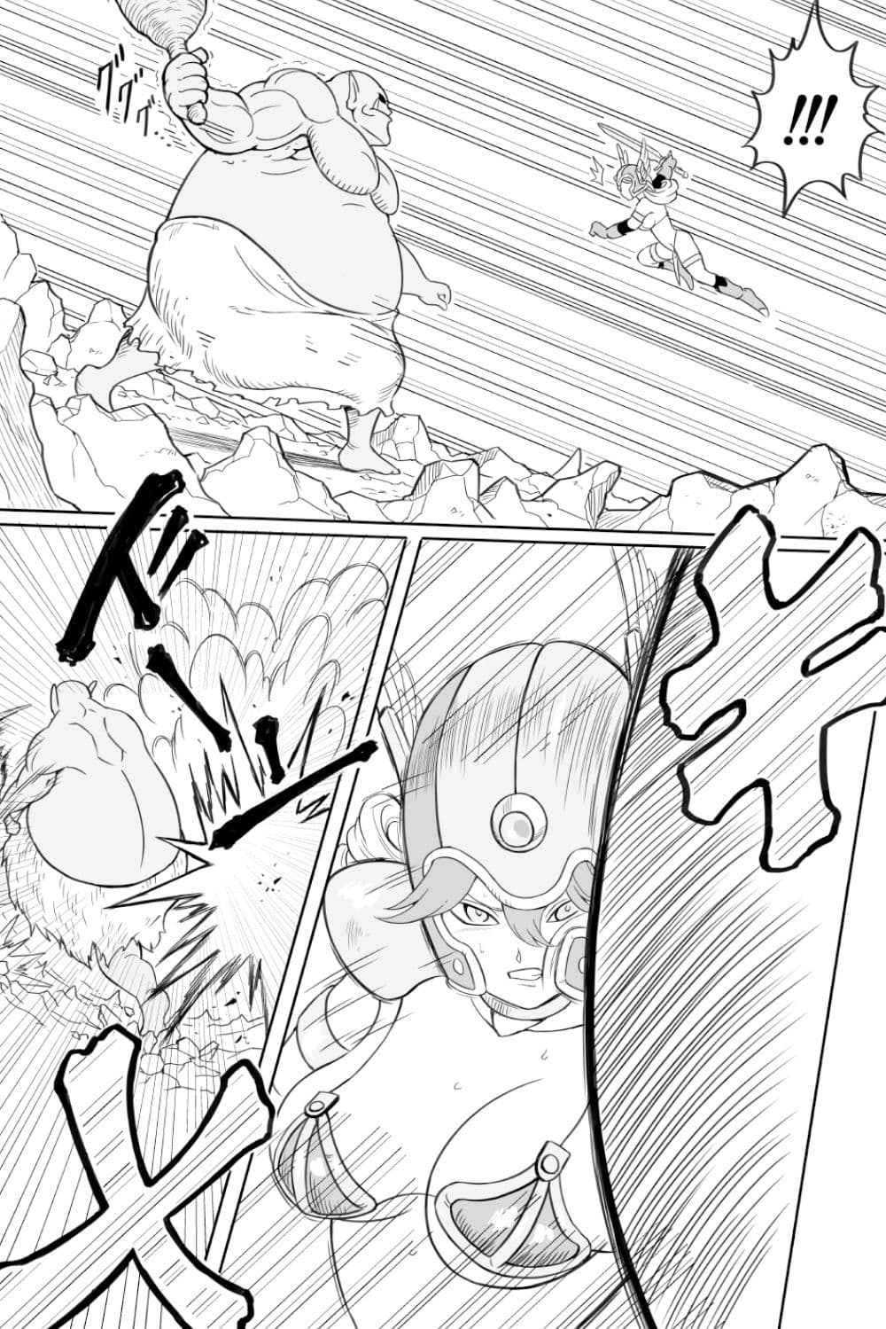 女戦士対トロル（スライムもいるよ） サンプル 3