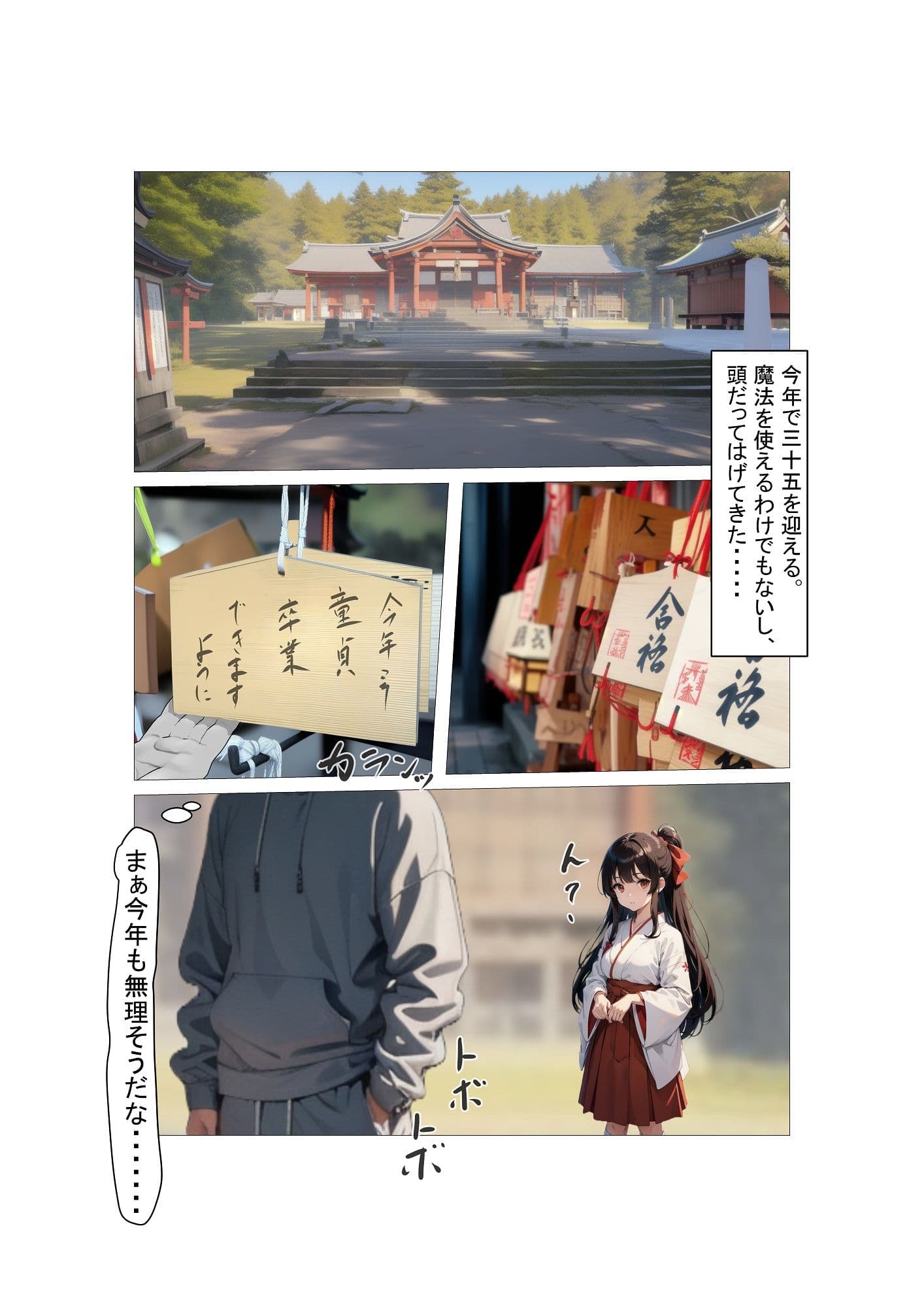 絵馬に童貞卒業したいと書いたら巫女さんにバレて、、 サンプル 2