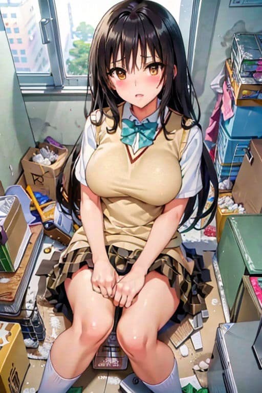 ゴミ部屋に監禁され処女と初アナルを奪われた巨乳女子〇生 ゆい サンプル 1