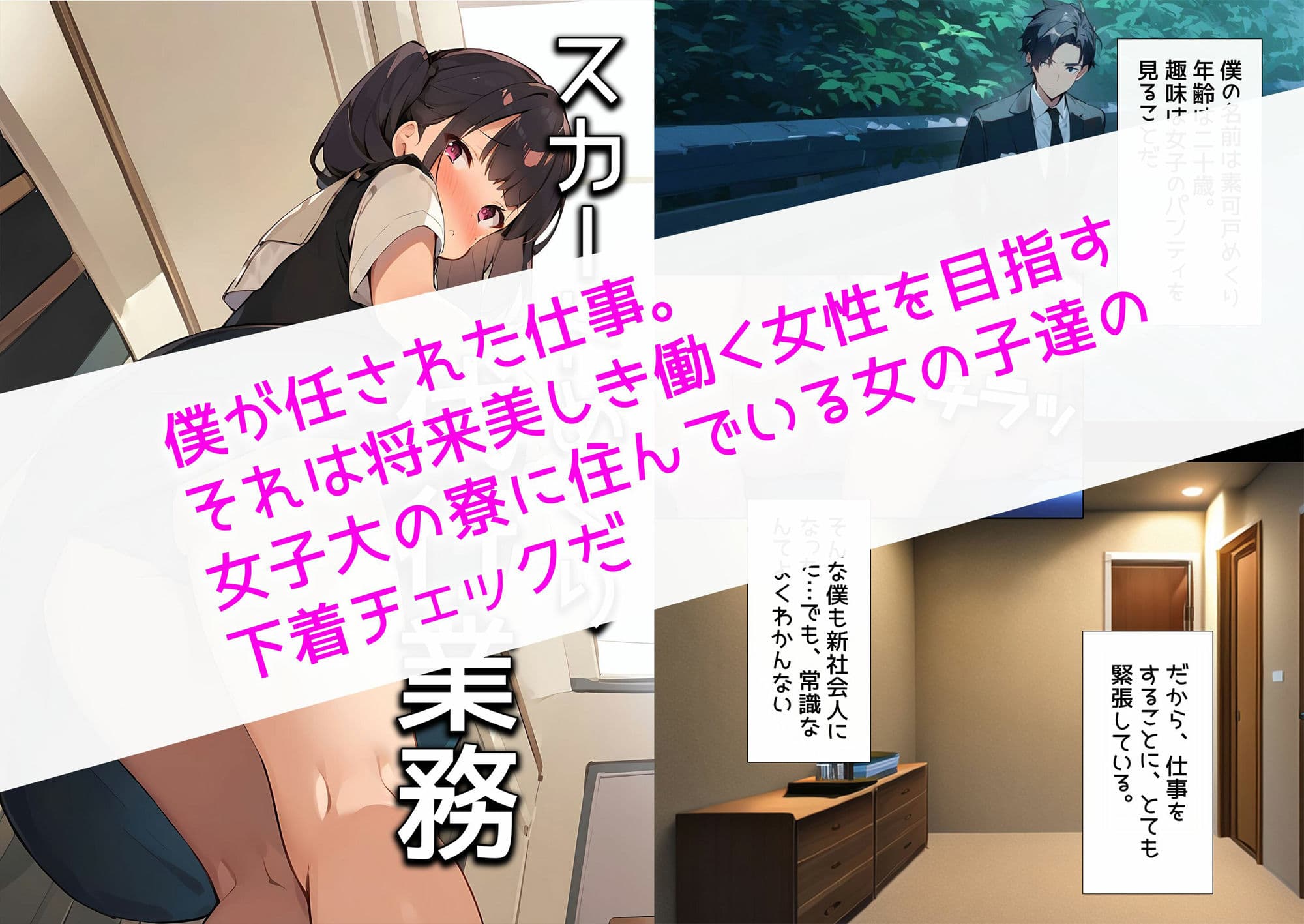 【スカートめくり代行】将来美しき働く女性を目指す女子大の寮に住んでいる女の子達の下着チェック サンプル 1