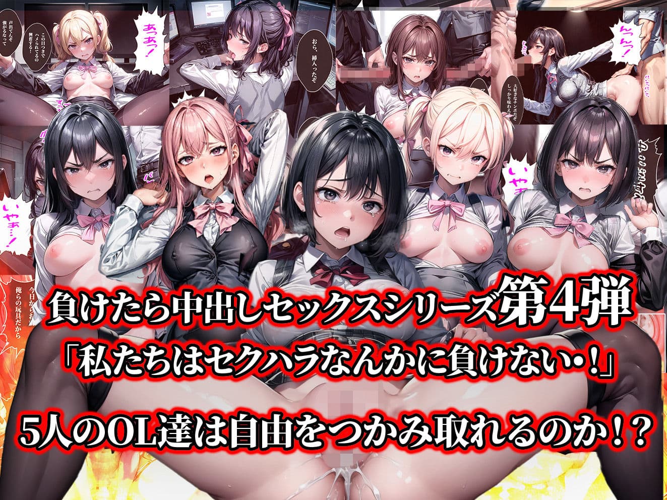 負けたら即中出しセックス セクハラを告発した結果、社員全員に●された5人のOLの話【セリフ付き】 サンプル 1