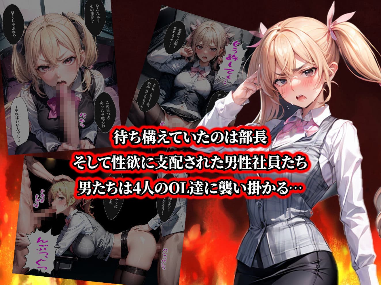 負けたら即中出しセックス セクハラを告発した結果、社員全員に●された5人のOLの話【セリフ付き】 サンプル 4