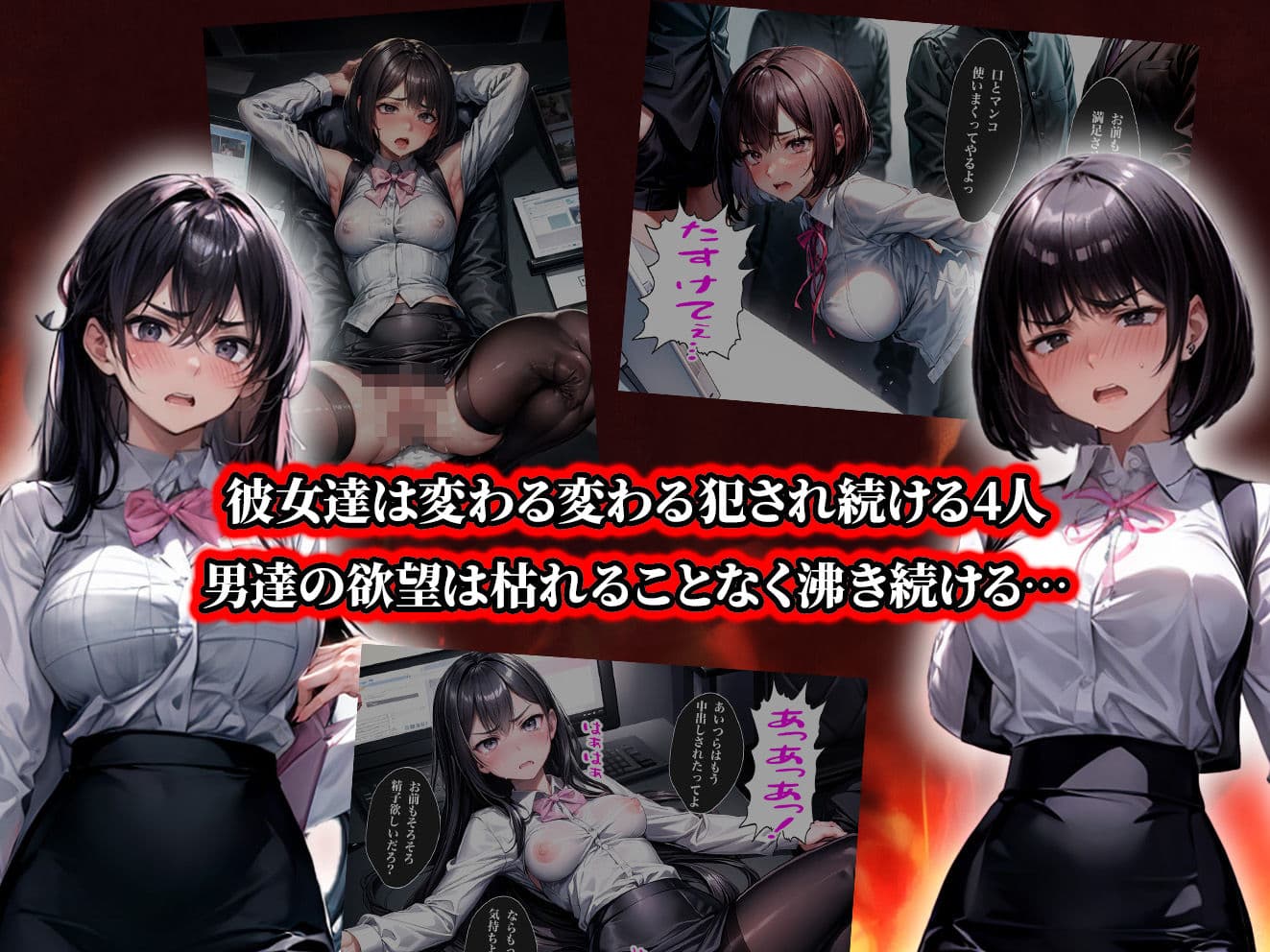 負けたら即中出しセックス セクハラを告発した結果、社員全員に●された5人のOLの話【セリフ付き】 サンプル 5