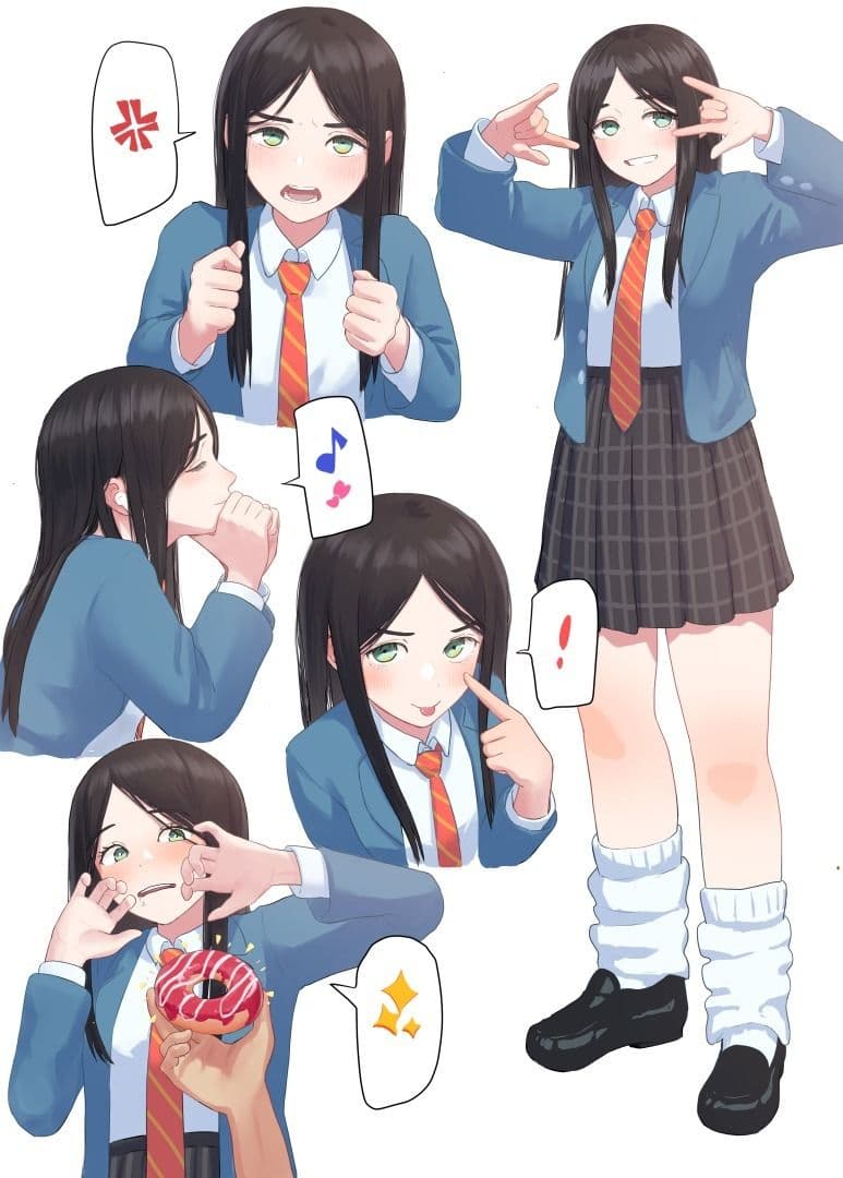 センター分け黒髪JK サンプル 1