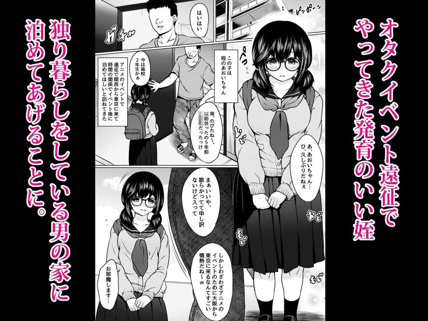 地味メガネ巨乳の姪が淫乱JKに成長して泊りに来たので媚薬を使って俺専用オナホにしたった話 サンプル 1