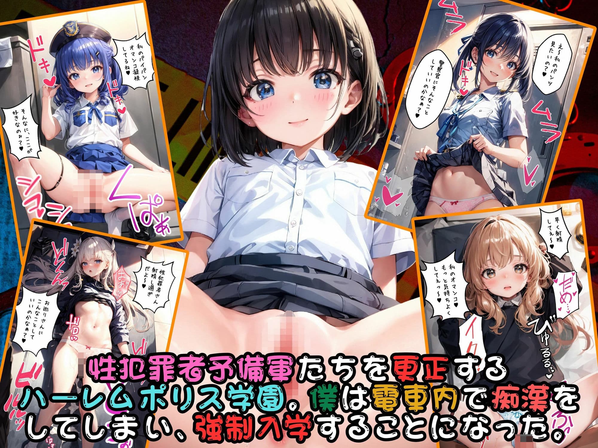 性犯罪者予備軍たちを更正！ハーレムポリス学園 サンプル 1