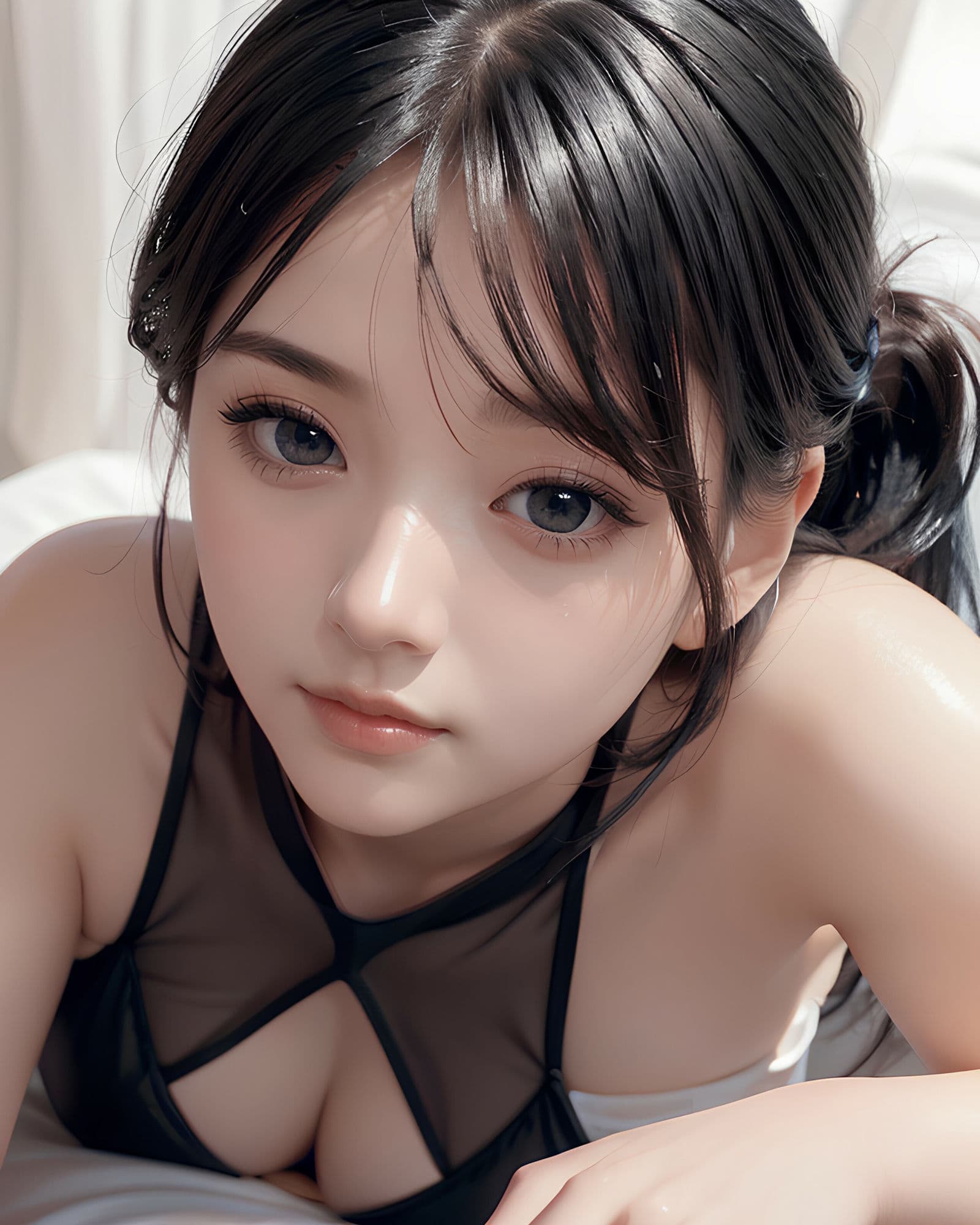 黒色系メッシュボディスーツ サンプル 7