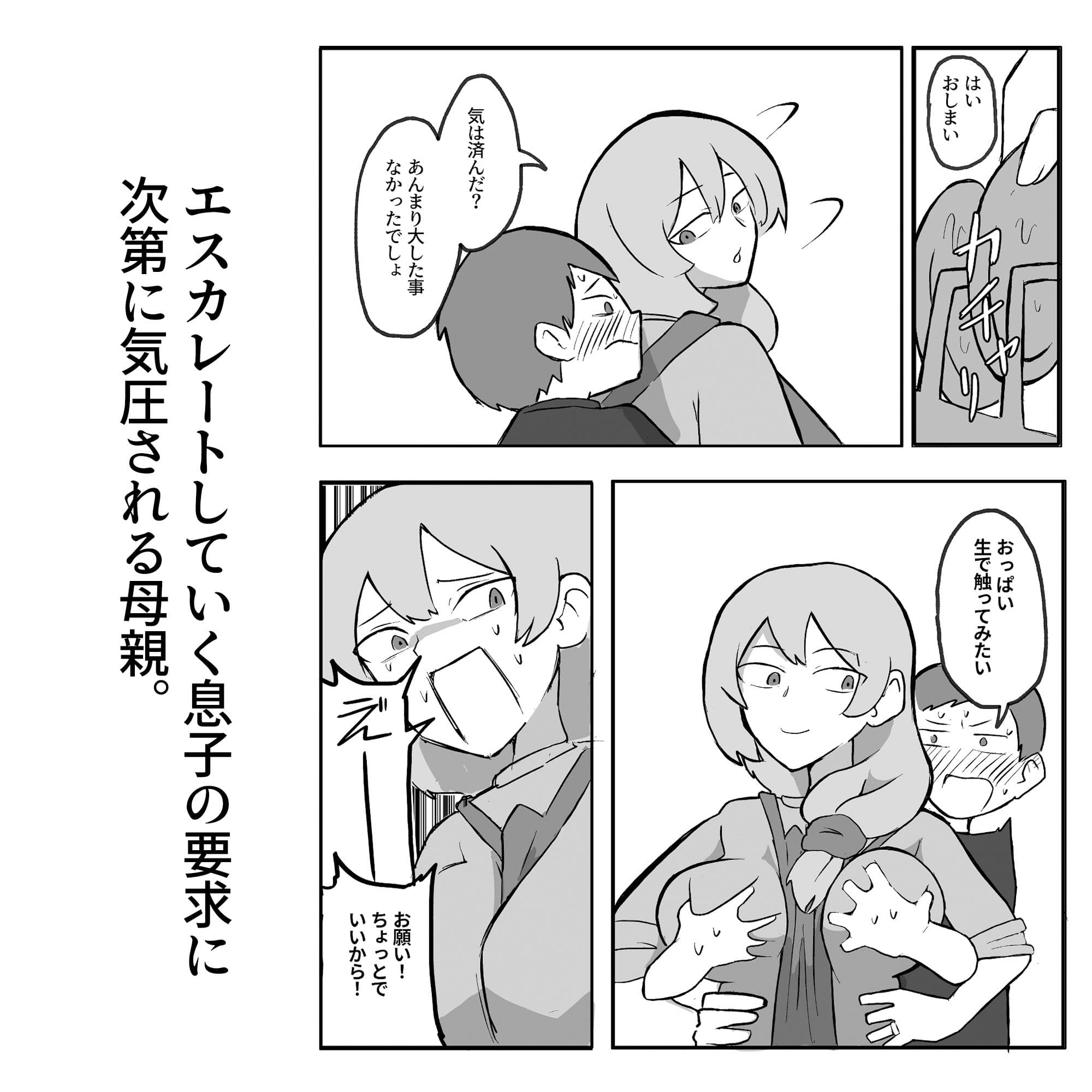 息子がおっぱいを触ってみたいと言うので。 サンプル 3