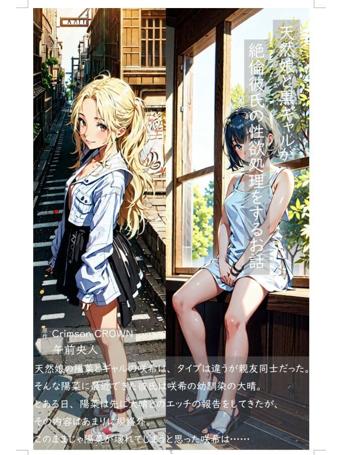 天然娘と黒ギャルが絶倫彼氏の性欲処理をするお話 サンプル 1