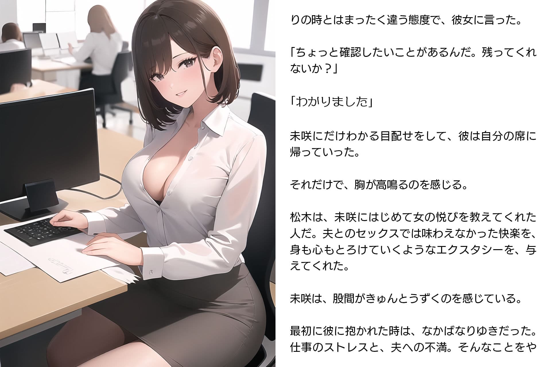 ネトラレ妻・未咲〜愛する妻は、彼女の会社の上司に寝取られていた（CGノベル/NTR） サンプル 4
