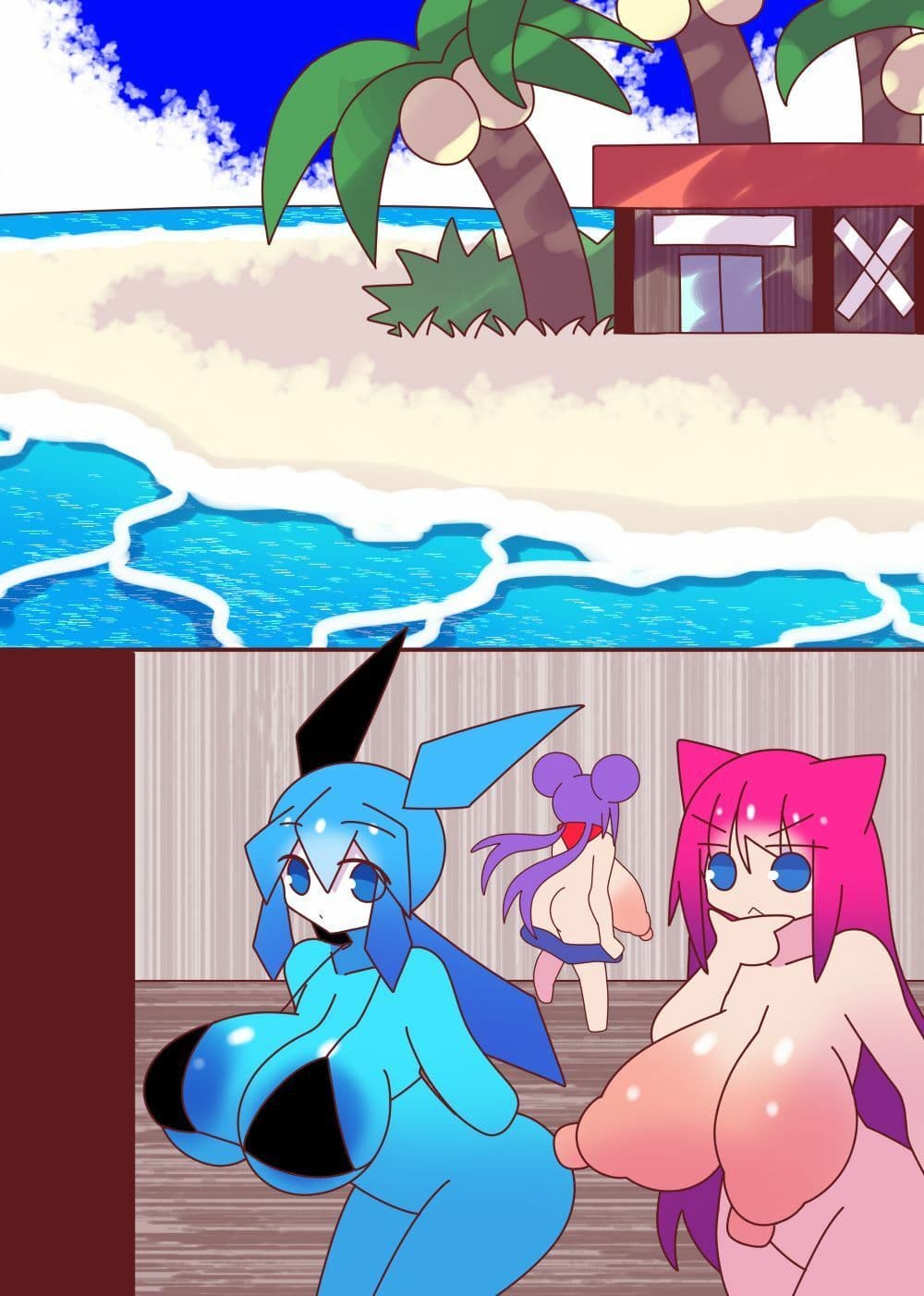 母乳猫娘PUSSYサマースペシャル母乳だ！SEXだ！！合体だ！！！ サンプル 1