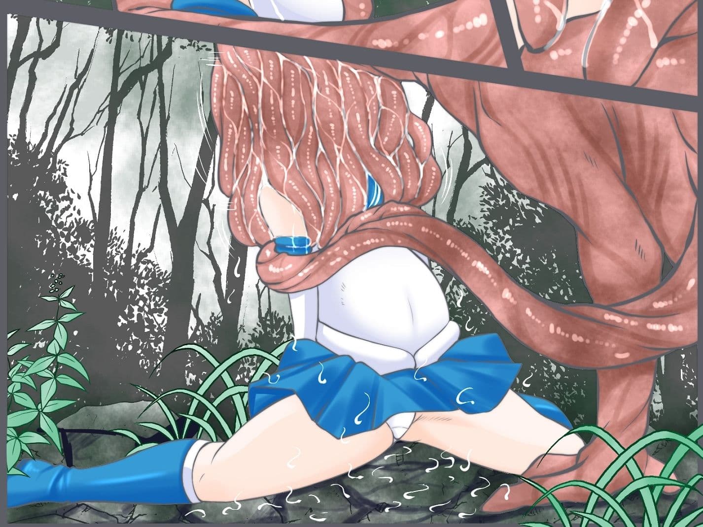 淫獣と戦うも寄生虫を大量に飲まされ敗北し捕食されるセーラ●マーキュリー サンプル 4