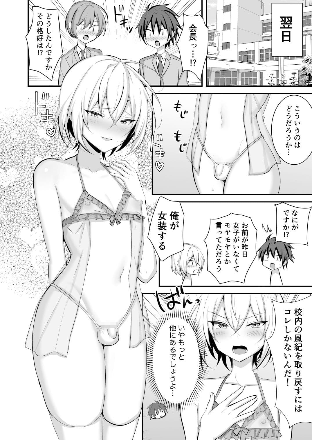 生徒会長が女装して風紀改善に取り組む話 サンプル 2
