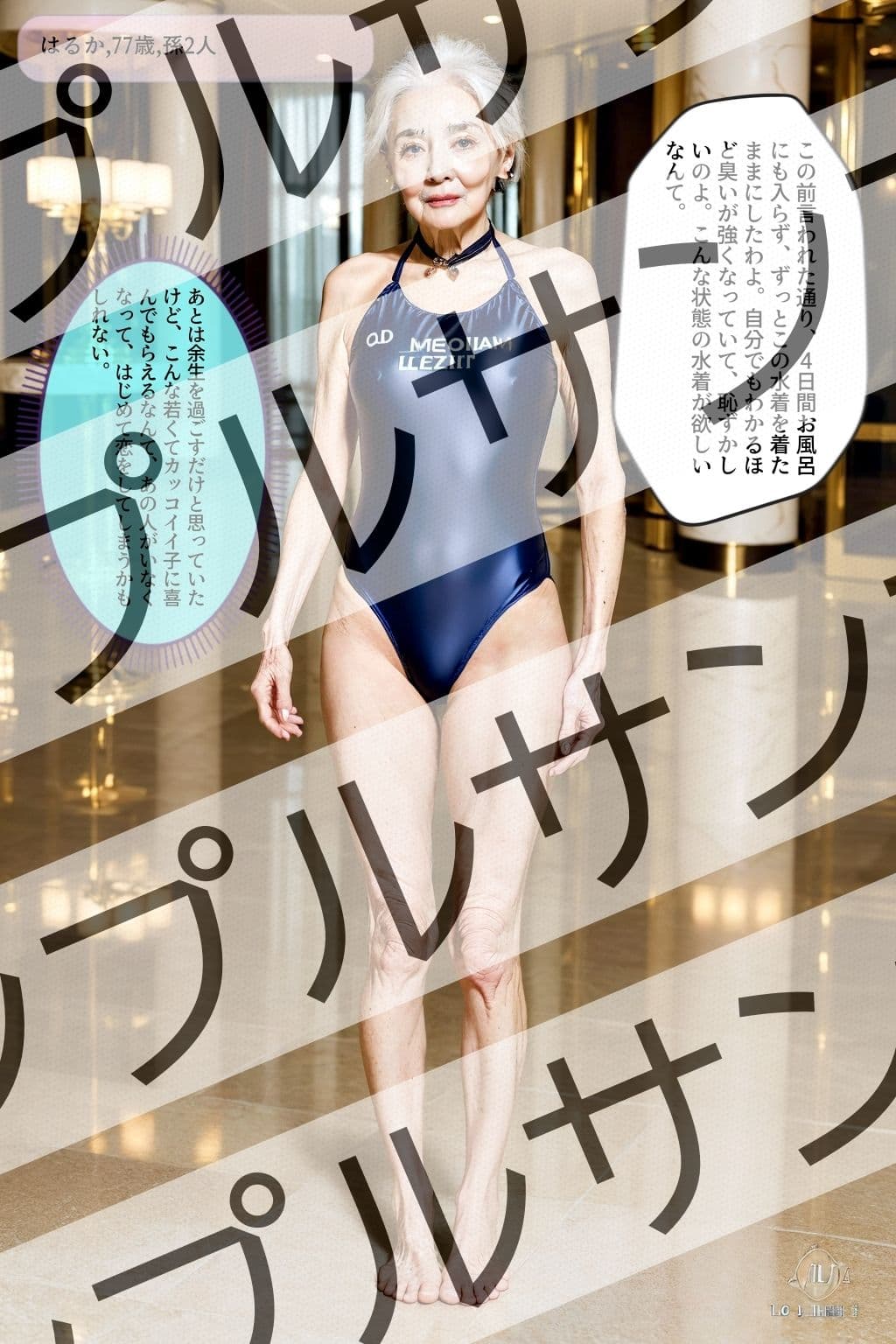 おばあちゃんのスクール水着 vol.1 - Old woman’s school swimsuit vol.1 - サンプル 1