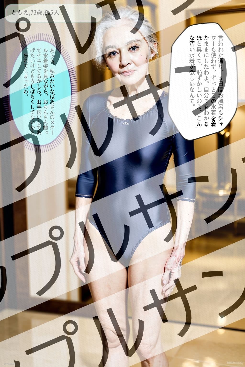 おばあちゃんのスクール水着 vol.1 - Old woman’s school swimsuit vol.1 - サンプル 7