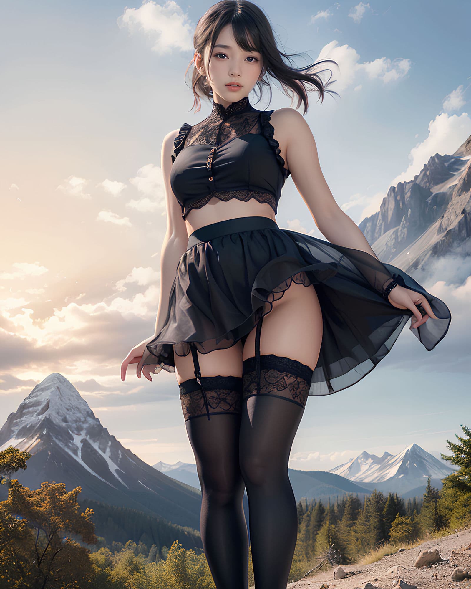 ミニスカニーハイ サンプル 2