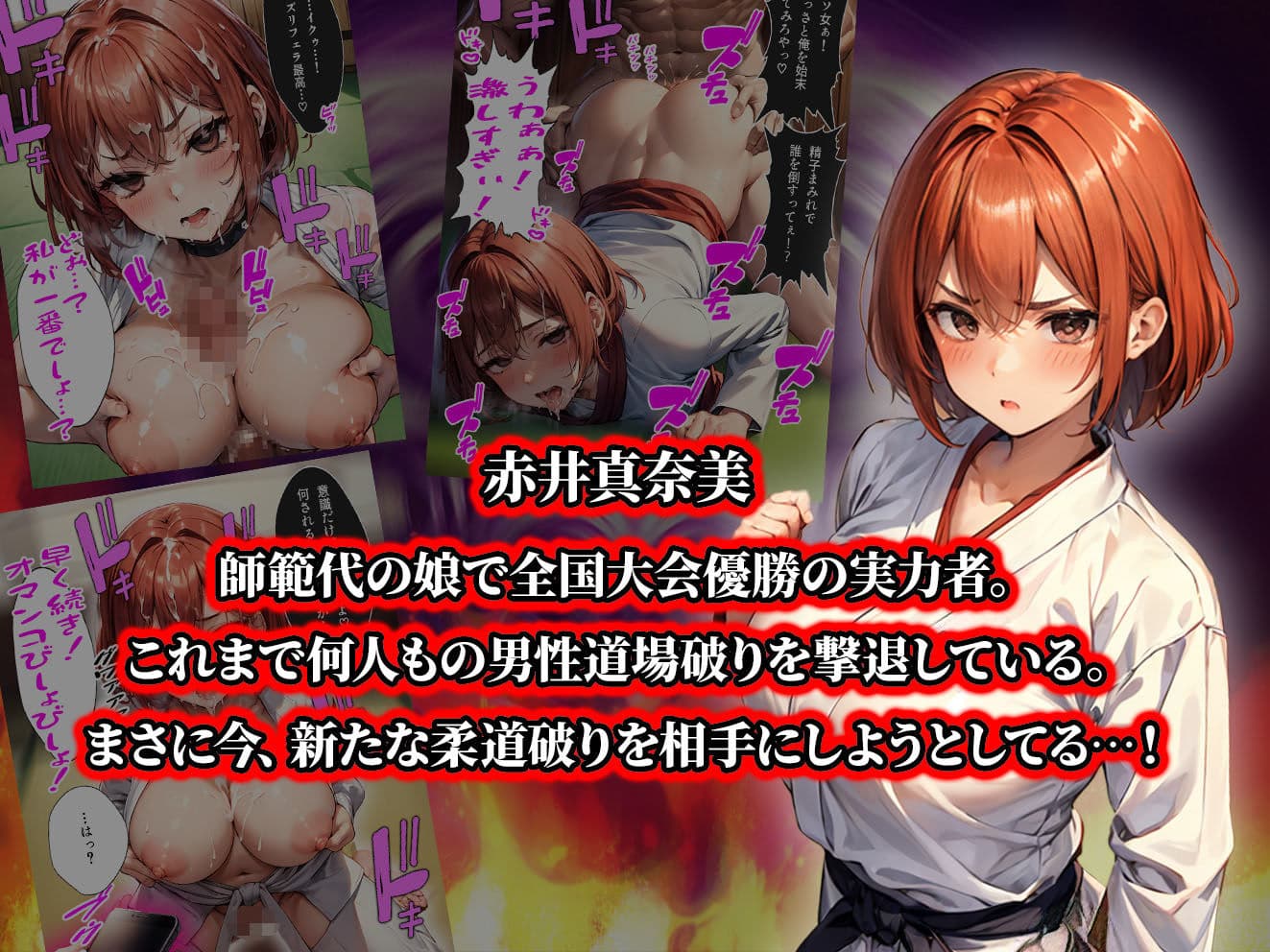 負けたら即中出しセックス催●アプリでなすすべなく敗北し、メス豚堕ちする3人の柔道少女達の話【セリフ付き】 サンプル 4