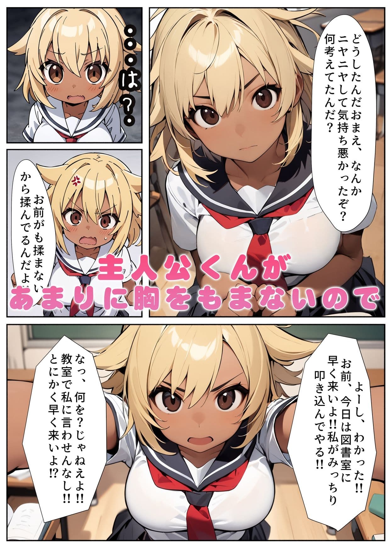 巨乳めちゃくちゃもませてくれる図書委員のギャル サンプル 2