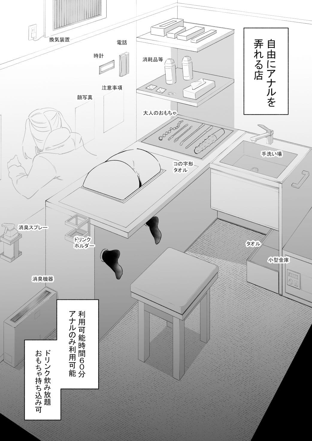 自由にアナルを弄れるお店 サンプル 1