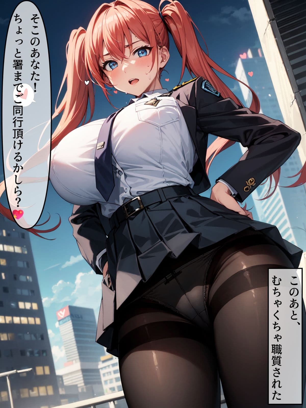 爆乳ミニスカポリスに職務質問されました！ サンプル 1