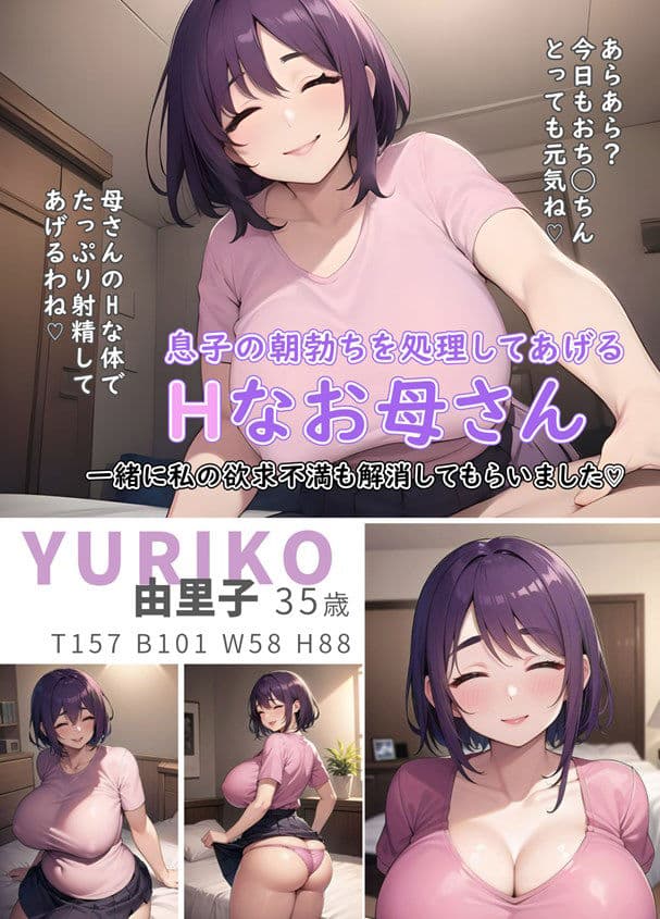 息子の朝勃ちを処理してあげるHなお母さん サンプル 1